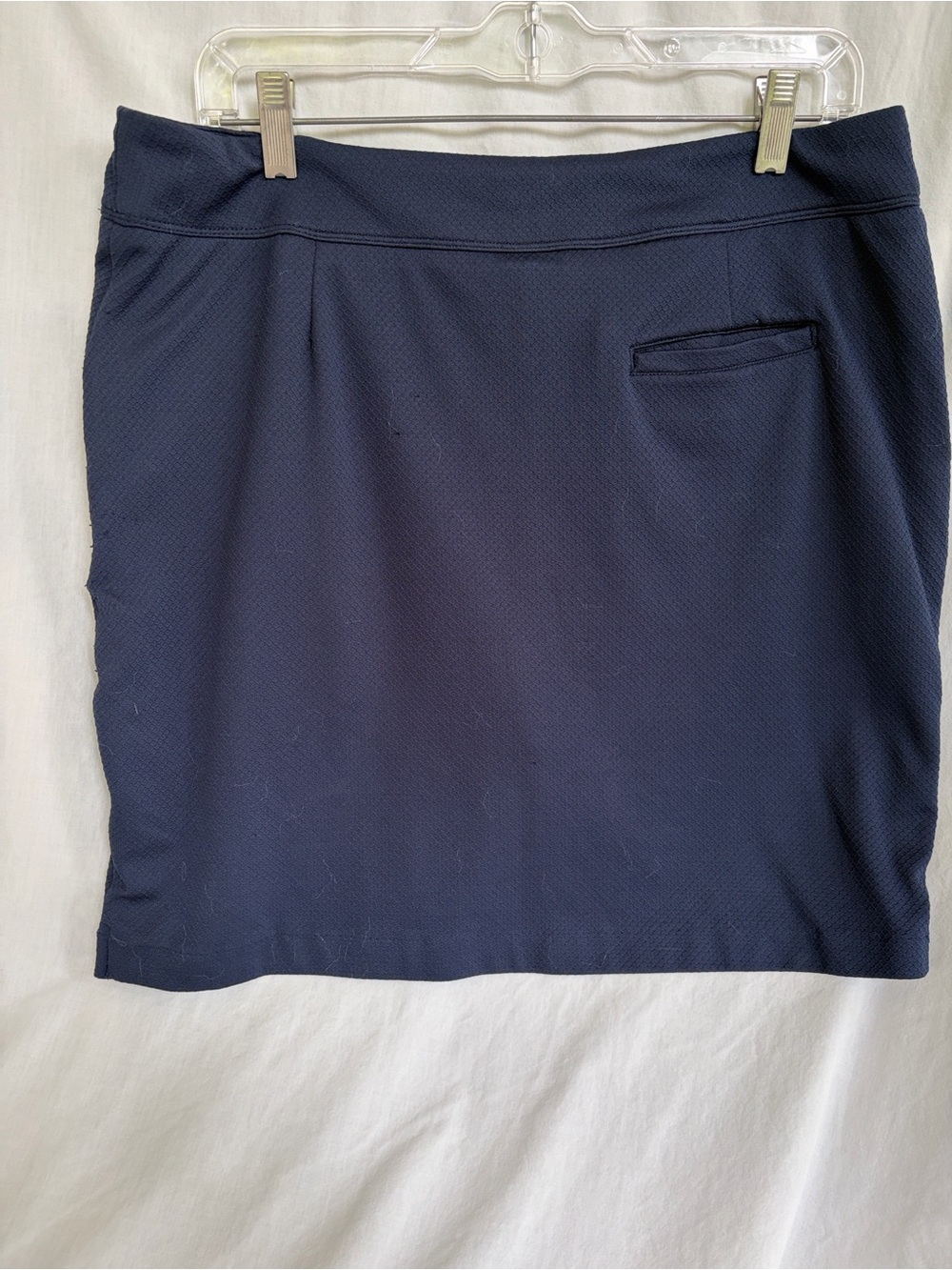 Greg Norman Collection Navy Pencil Skirt with Front Pocket Detail